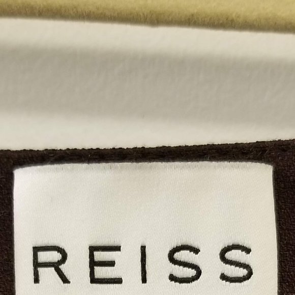 NWT REISS Ricca Wool Pencil Skirt Plum 2 - Picture 7 of 8